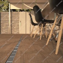 ACO ThresholdDrain® Channel - Black Aluminum Grating