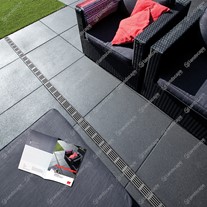 ACO ThresholdDrain® Channel - Black Aluminum Grating
