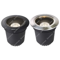 LightPro Plug & Play LED Atik R1 Round Uplighters - black