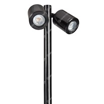 Collingwood LED Twin Pole Lights - black - 240v