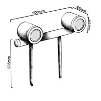 Collingwood LED Twin Bar Lights - bronze - 350mA/700mA