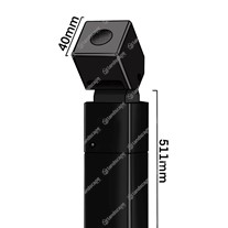 Hunza PURE LED Cube Pole Spots (surface mounted) - Eco black