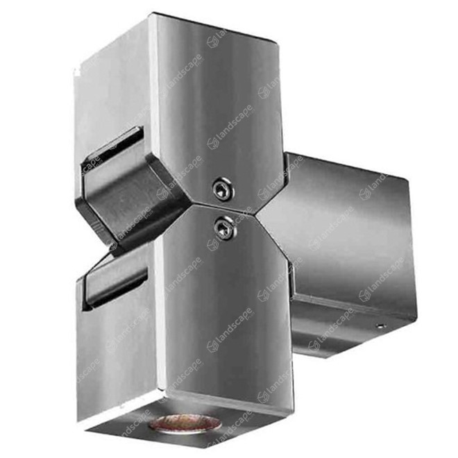 Hunza PURE LED Cube Pillar Lights - s/steel