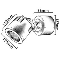 Hunza ULTRA LED 50 Wall Spots - Eco black