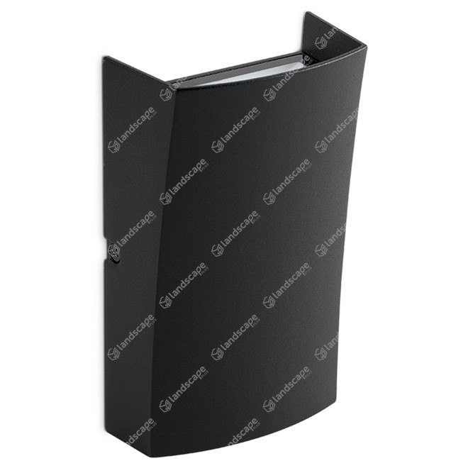 Collingwood LED Curved Rectangular Up/Down Wall Lights - black - 240v