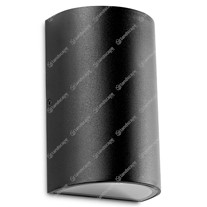 Collingwood LED Semicircular Up/Down Wall Lights - black - 240v
