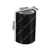 Collingwood LED Semicircular Up/Down Wall Lights - black - 240v