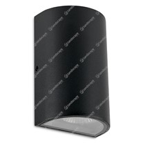 Collingwood LED Semicircular Up/Down Wall Lights - black - 240v