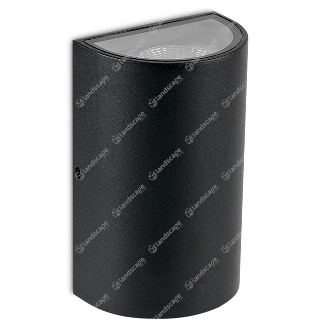 Collingwood LED Semicircular Up/Down Wall Lights - black - 240v