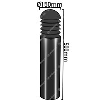 Collingwood LED High Power Louvre Bollard Light 500mm - black - 240v