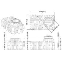 1500L Graf Platin Flat Tank Dimensions