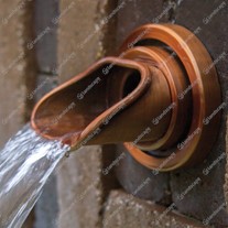 Ellipse copper wall spout in-situ