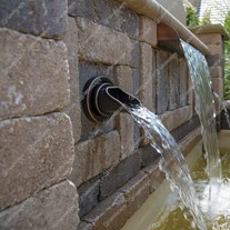 Ellipse bronze wall spout in-situ