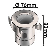 Collingwood LED Low Glare Baffled Uplighters - s/steel - 350mA/700mA