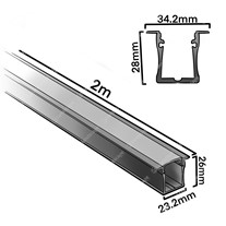 Collingwood LSC82 Strip Light Recessed Mounting Profiles - Frosted