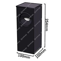Hunza PURE LED Watchman Bollard Lights - 240v - Eco black