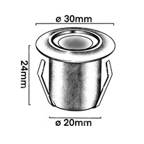 Collingwood LED Mini Deck Light Sets - s/steel - 24v