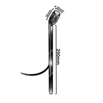 Hudson Adjustable Spike Spotlights - black