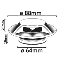 Hunza PURE LED SLIM Recessed Path Lights 1-4 Quarters (with canister) - s/steel