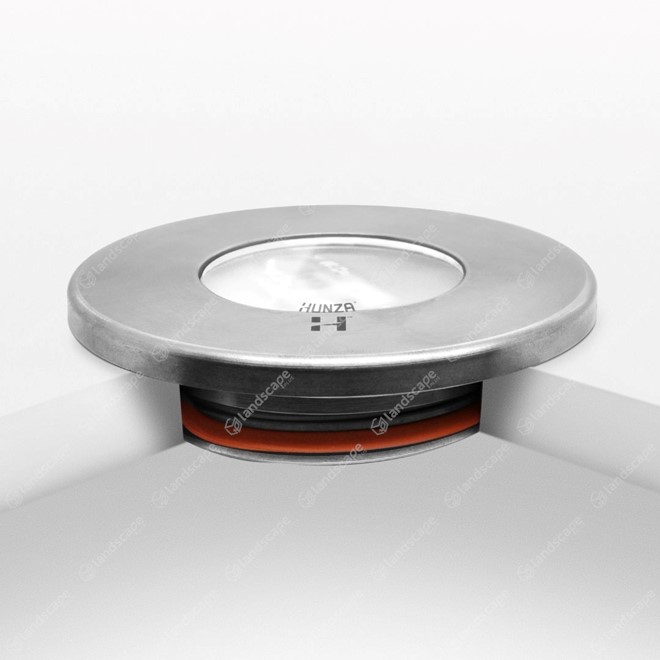 Hunza PURE LED SLIM Recessed Round Uplighters (with canister) - s/steel