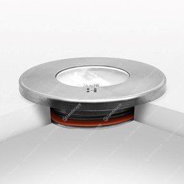Hunza PURE LED SLIM Recessed Round Uplighters (with canister) - s/steel