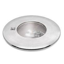 Hunza PURE LED SLIM Recessed Round Uplighters (with canister) - s/steel