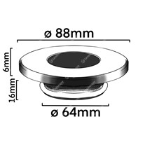 Hunza PURE LED SLIM Recessed Round Uplighters (with canister) - s/steel
