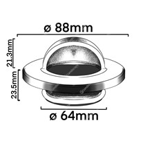 Hunza PURE LED SLIM Recessed Eyelid Step Lights (with canister) - s/steel