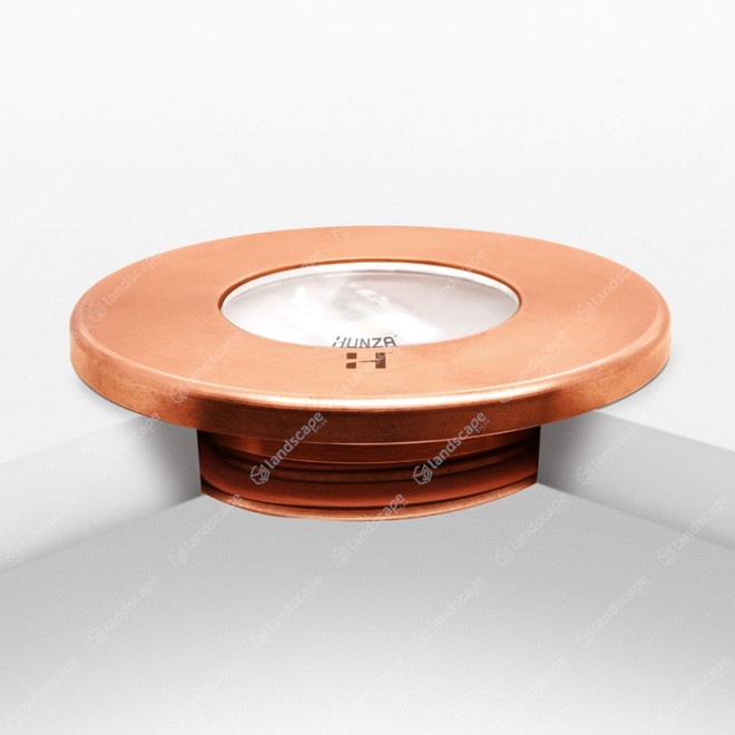 Hunza PURE LED SLIM Recessed Round Uplighters (with canister) - copper