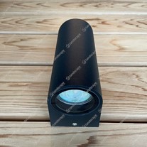 Ortus Curved Up/Down Wall Lights - black alu