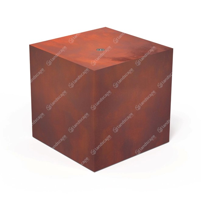 Oase Corten Steel Cube with lighting - 600mm