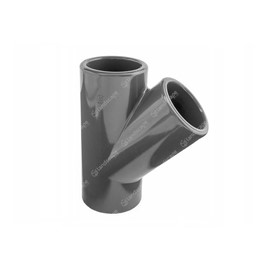 Metric PVC Solvent Weld Tees - 45°