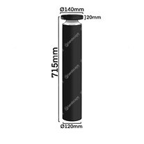 Dimensions: Delta Bazil Halo Bollard 715mm