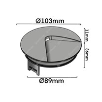 Dimensions: Delta Logic F1 Marker Light 1 Quarter