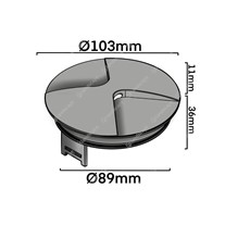 Dimensions: Delta Logic F2 Marker Light 2 Quarter