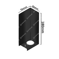 Dimensions: Delta Mono II Up/Down Wall Light