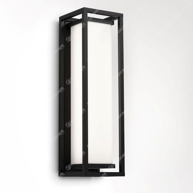 Delta Montur L PC Box Wall Lantern - Black