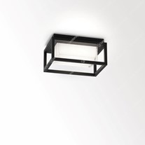 Delta Montur M Glass Box Wall Lantern - Black