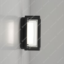 Delta Montur Mini M Glass Box Wall Lantern - Black