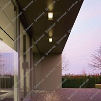 Delta LED Montur S Frosted Cube Glass Box Wall Lanterns