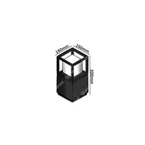 Dimensions: Delta Montur S P 30 Square Bollard