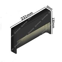 Dimensions: Delta Skov M Hooded Wall Downlight