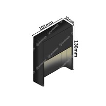 Dimensions: Delta Skov S Hooded Wall Downlight
