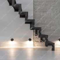 Delta LED Stip W R Round Hooded Wall Downlights
