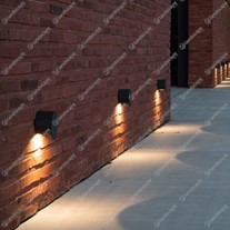 Delta LED Stip W R Round Hooded Wall Downlights