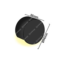 Dimensions: Delta Stip Round Hooded Wall Downlight