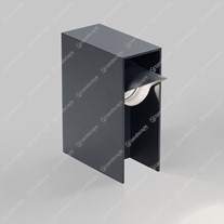 Delta Striper Floor Light + Hood - Dark Grey