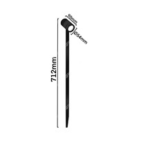 Dimensions: Delta Spix M Single Pole Light 710mm