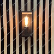 Ortus Glass Box Wall Lanterns (E27) - black alu
