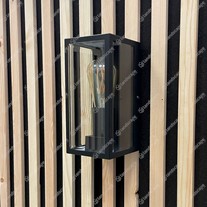 Ortus Glass Box Wall Lanterns (E27) - black alu